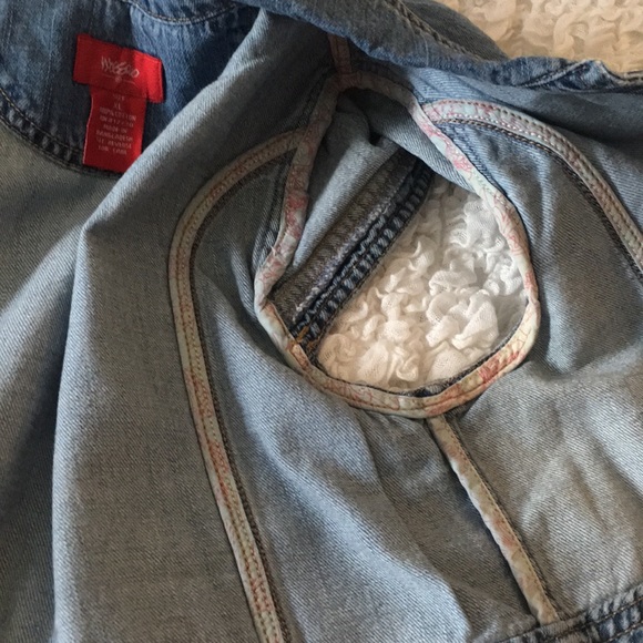 MOSSIMO Cap Sleeve Denim Vest - Picture 6 of 7